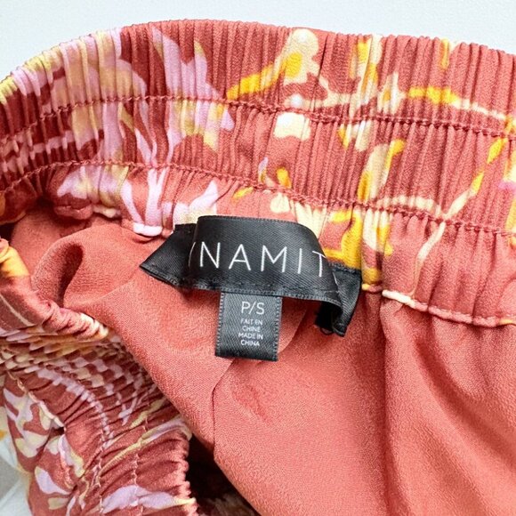 Dynamite SET Heidi Flowy Wide Leg Pants Maeve Tie Front Top Satin Floral Small - Picture 6 of 9